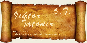 Viktor Tatomir vizit kartica